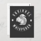 Vintages Eichhörnchen Whisperer Funny Nut Liebhabe Postkarte (Vorne/Hinten)