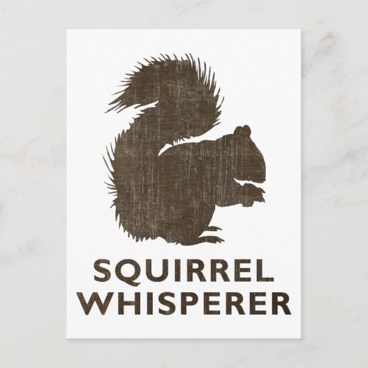 Vintages Eichhörnchen Whisperer Postkarte (Vorderseite)