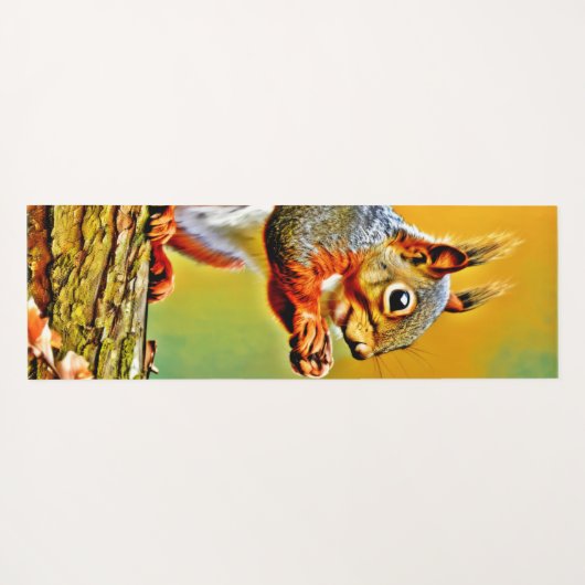 Vintages Eichhörnchen Yogamatte (Rückseite (Horizontal))