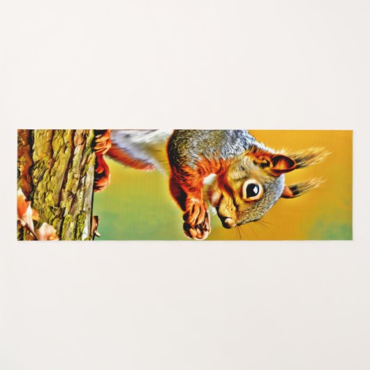 Vintages Eichhörnchen Yogamatte (Vorderseite (Horizontal))