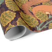 Vintages Eichhörnchenpapier Geschenkpapier (Rolleneckpunkt)