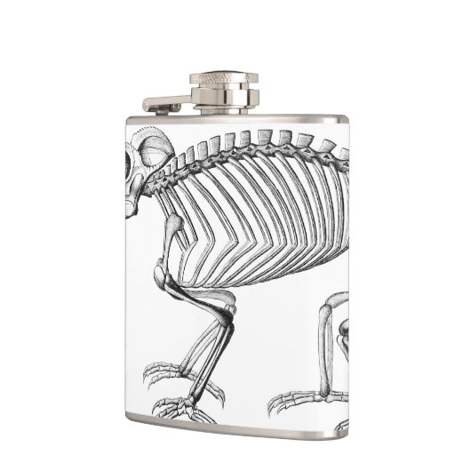 Vintages Eidechsenskelett Flachmann (Links)