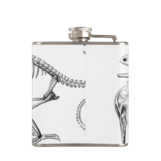 Vintages Eidechsenskelett Flachmann (Rückseite)