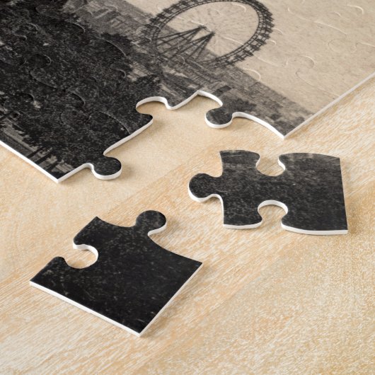 Vintages Eiffel-Turm-Puzzlespiel Puzzle (Seite)