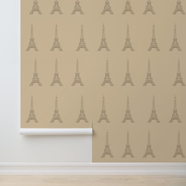 Vintages Eiffelturm-Wallpaper Tapete (Anwendung)