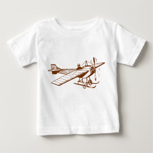 Vintages Eindecker - Walnut Baby T-shirt (Vorderseite)
