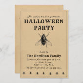 Vintages Einfaches Halloween-Party Einladung (Vorne/Hinten)