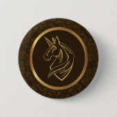 Vintages Einhorn Button (Vorderseite)