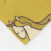 Vintages Einhorn in waldreichen Blume Fleecedecke (Ecke)