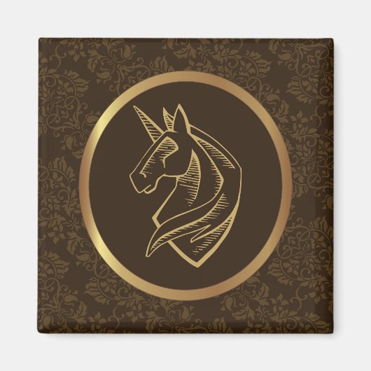 Vintages Einhorn Magnet (Vorne)