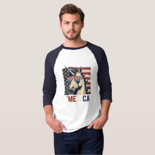 Vintages Einhorn Merica 4. july patriotisch T-Shirt
