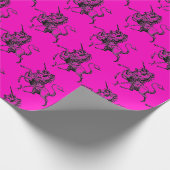 Vintages Einhornrosa Wrapping Paper Geschenkpapier (Ecke)