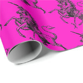 Vintages Einhornrosa Wrapping Paper Geschenkpapier (Rolleneckpunkt)