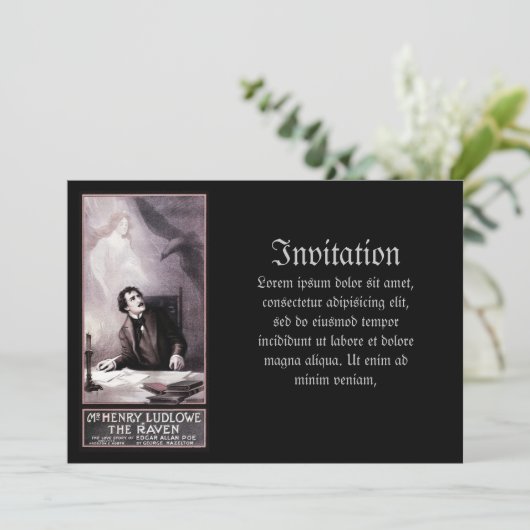 Vintages Einladung (Stehend Vorderseite)