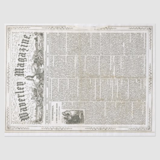 Vintages Eintagsfliegen Decoupage Papier (Vorderseite)