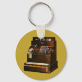 Vintages Einzelhandelsgeschäft, antikes Kassenregi Schlüsselanhänger (Vorderseite)