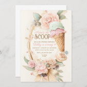 Vintages Eis Einladung (Vorne/Hinten)