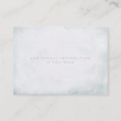 Vintages Eisblau und Weiße Rosen Visitenkarte (Rückseite)