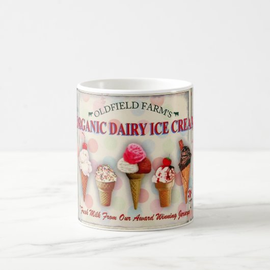 Vintages Eisdielenzeichen Tasse (Mittel)