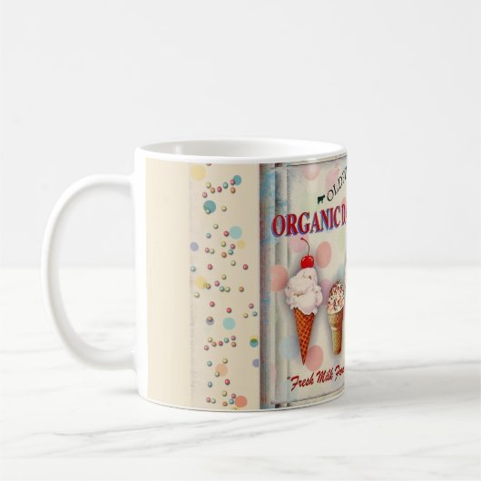 Vintages Eisdielenzeichen Tasse (Links)