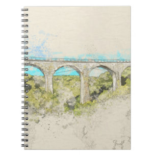 Vintages Eisenbahnschienenkreuz-Sketch Notizblock