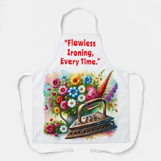 Vintages Eisengebläse Bügelwäsche Trockenreinigung Schürze (Vorderseite)