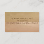 Vintages Elegant, Chic, Goldene Spitze Visitenkarte (Rückseite)