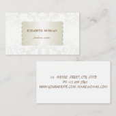 Vintages Elegant, Chic, Spitze Visitenkarte (Vorne/Hinten)