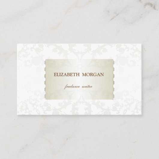 Vintages Elegant, Chic, Spitze Visitenkarte (Vorderseite)