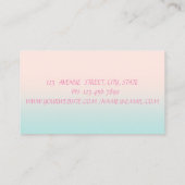 Vintages Elegant, Chic, Spitze Visitenkarte (Rückseite)