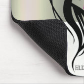 Vintages Elegant, Chic, Spitzen, Girl-Silhouette Mousepad (Ecke)