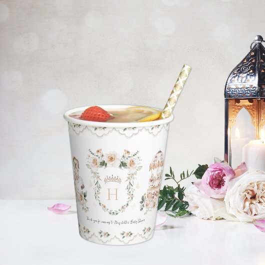 Vintages Elegant | Little Princess Baby Shower Pappbecher