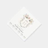 Vintages Elegant | Little Princess Baby Shower Serviette (Ecke)
