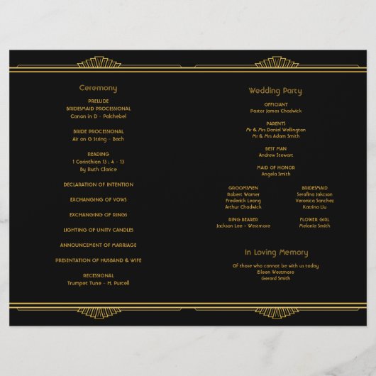 Vintages elegantes Art Deco (Rückseite)