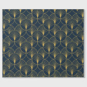 Vintages elegantes Art-Déco-Design - nahtloses Mus Geschenkpapier (Flach)