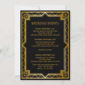 Vintages Elegantes Art Deco Einladung (Rückseite)