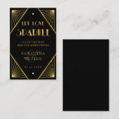 Vintages Elegantes Art Deco Visitenkarte (Vorne/Hinten)