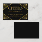 Vintages Elegantes Art Deco Visitenkarte (Vorne/Hinten)