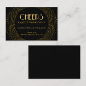 Vintages Elegantes Art Deco Visitenkarte (Vorne/Hinten)