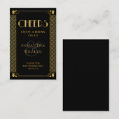 Vintages Elegantes Art Deco Visitenkarte (Vorne/Hinten)