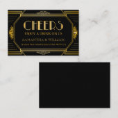 Vintages Elegantes Art Deco Visitenkarte (Vorne/Hinten)