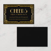 Vintages Elegantes Art Deco Visitenkarte (Vorne/Hinten)