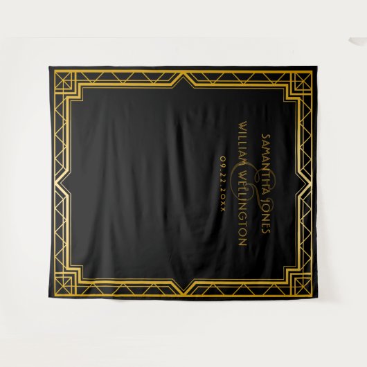 Vintages Elegantes Art Deco Wandteppich (Vorderseite (Horizontal))