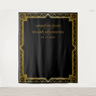 Vintages Elegantes Art Deco Wandteppich