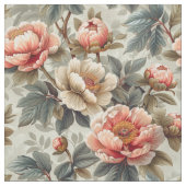 Vintages, elegantes Blumenmuster Stoff (Nahaufnahme)