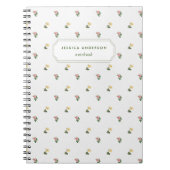Vintages elegantes BlumenNotebook Notizblock (Vorderseite)
