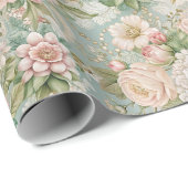 Vintages elegantes Brautparty Geschenkpapier (Rolleneckpunkt)