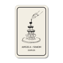 Vintages Elegantes Champagner Tower Sketch