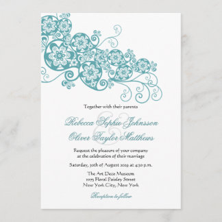 Vintages Elegantes Floral Paisley Boho Einladung