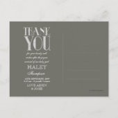 VINTAGES elegantes Foto Baby Danke Post Card Ankündigungspostkarte (Rückseite)